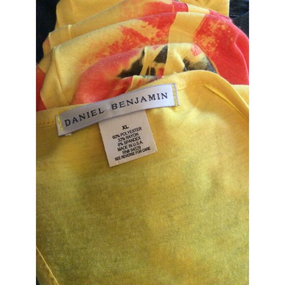 Daniel Benjamin XL Racerback Maxi Summer Dress Sleeveless Yellow - Picture 8 of 9